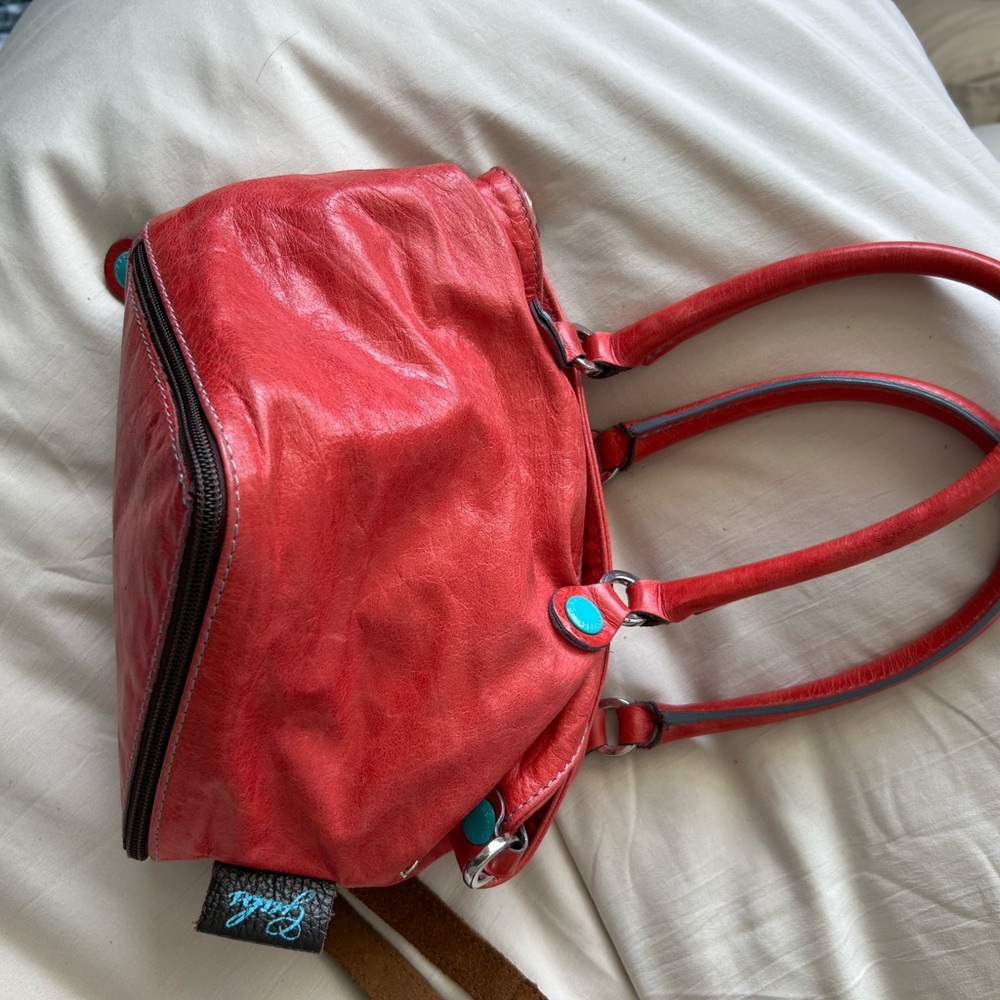 GABS convertible Italian leather orange Handbag